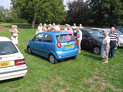 Cars arriving